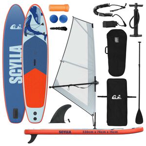 vidaXL Nadmuchiwany deska SUP z żaglem SCYLLA 330 x 76 x 15 cm dla