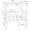 vidaXL Legowisko dla psa, białe, 65,5x50,5x70 cm, lite drewno sosnowe