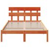 vidaXL Ramka ł&oacute;żka Brązowy 120 x 200 cm Lite drewno sosnowe