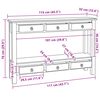 vidaXL Konsola Naturalny 115 x 32 x 76 cm Lite drewno mahoniowe