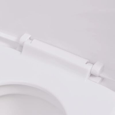 vidaXL Podwieszana toaleta ceramiczna, biała
