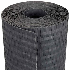 vidaXL Ekran balkonowy ciemnoszary 500 x 90 cm polirattan