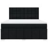 vidaXL Ł&oacute;żko kontynentalne z materacem, czarne, tkanina 180x200 cm
