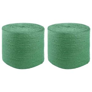 vidaXL 2 szt. 2 mm zielony 100% juta Tossa