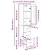 vidaXL Highboard z szufladą Stare drewno 34,5 x 34 x 180 cm