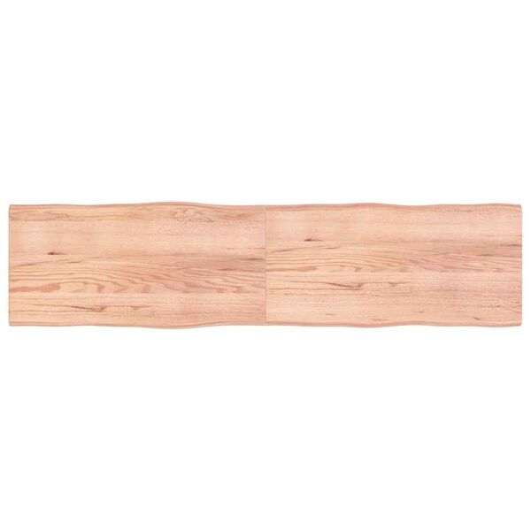 vidaXL Blat jasnobrązowy 200x50x(2-4) cm, drewno z naturalną krawędzią