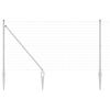vidaXL Ogrodzenie z słupkiem Srebrny 1,4 x 10 m Stal