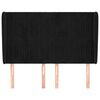 vidaXL Zagł&oacute;wek uszak, czarny, 147x23x118/128 cm, aksamit