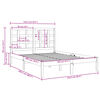 vidaXL Rama ł&oacute;żka, lite drewno, 120x200 cm