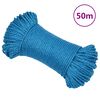 vidaXL Linka robocza, niebieska, 3 mm, 50 m, polipropylen