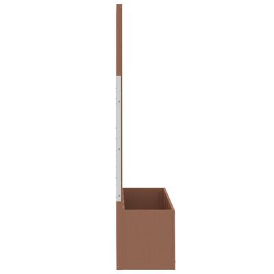 vidaXL Donica z kratką na pnącza, brązowa, 65x33x135 cm, WPC
