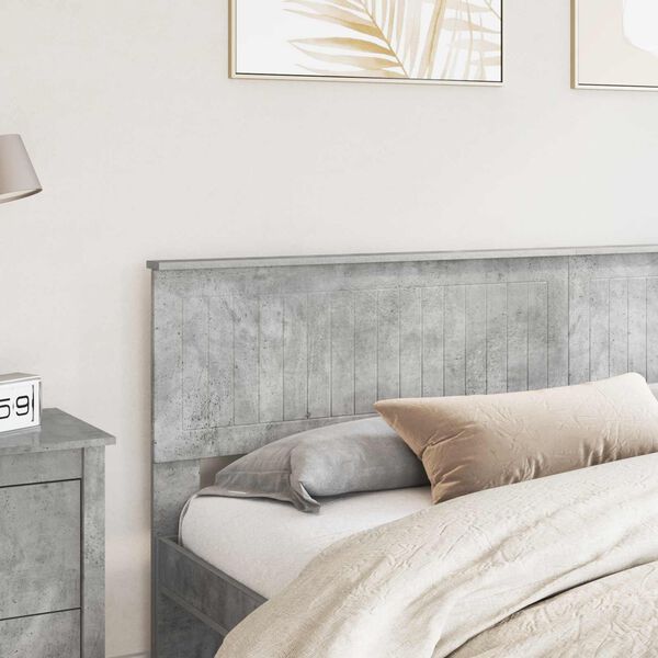 vidaXL Zagł&oacute;wek Betonowy szary 200 cm Materiał drewnopochodny