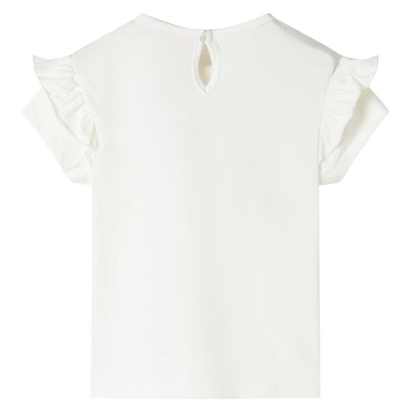 Koszulka dziecięca z kr&oacute;tkimi rękawami, ecru, 128