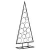 vidaXL Metalowa choinka świąteczna, do dekoracji, czarna, 125 cm