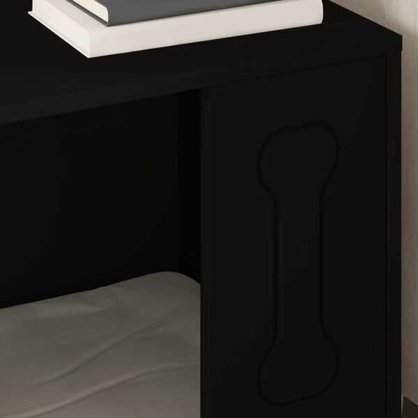 vidaXL Domek dla Ps&oacute;w Czarny 44 x 42 x 49 cm Materiał drewnopochodny