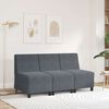 vidaXL Modułowa sofa bez podłokietnik&oacute;w Ciemnoszara 55 cm Aksamit