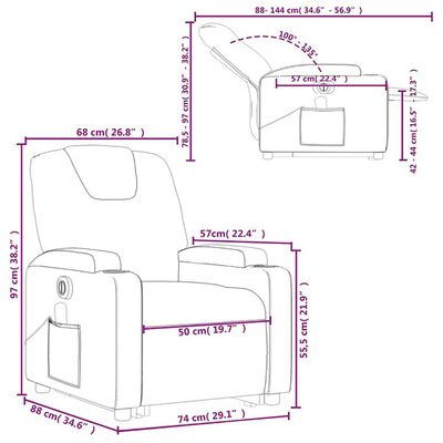 vidaXL Podnoszony fotel masujący, elektryczny, rozkładany, zielony