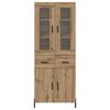 vidaXL Highboard z szufladą Dąb rzemieślniczy 69,5 x 34 x 180 cm