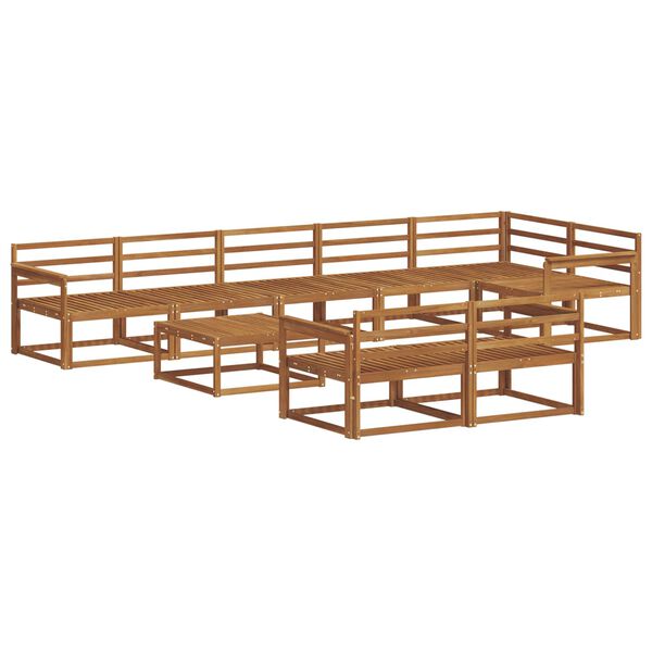 vidaXL Zestaw sof na zewnątrz 9 pcs Naturalny Lite Drewno Akacji
