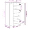 vidaXL Szafka na buty, biała, 59x35x100,5 cm, materiał drewnopochodny