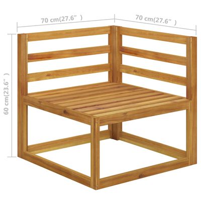 vidaXL 7-cz. zestaw wypoczynkowy do ogrodu, poduszki, drewno akacjowe