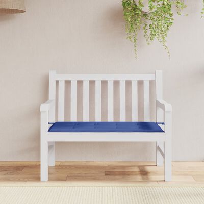 vidaXL Poduszka na ławkę ogrodową, niebieska, 100x50x3 cm, tkanina