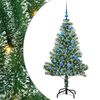 vidaXL Sztuczna choinka z śnieżnym pokryciem z lampkami LED 150 cm