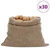 vidaXL Worki jutowe, 30 szt., 100x110 cm, 100% juta, 220 g/m&sup2;