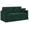 vidaXL Sofa 2 pcs Ciemna zieleń