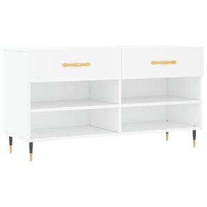 vidaXL Ławka z miejscem na buty, biała, 102x35x55 cm