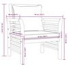 vidaXL 4-cz. zestaw wypoczynkowy do ogrodu, poduszki, drewno akacjowe