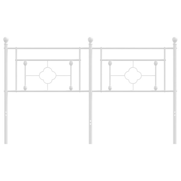 vidaXL Metalowe wezgłowie, białe, 150 cm