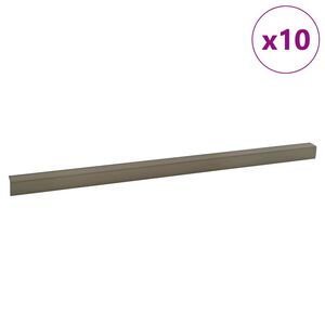vidaXL Listwy schodowe 10 szt. szampański 67 x 3.5 x 3 cm Aluminium