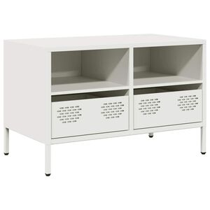 vidaXL Szafka RTV, biała, 68x39x43,5 cm, stal walcowana na zimno