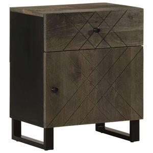 vidaXL Szafka nocna, czarna, 50x33x60 cm, lite drewno mango