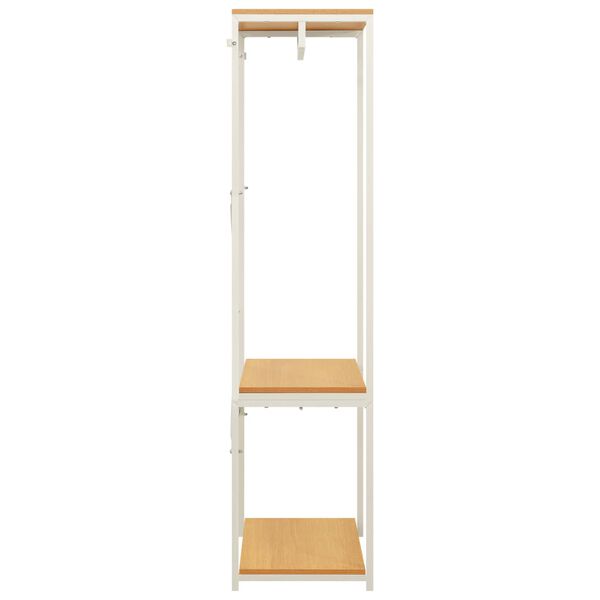 vidaXL Szafa garderobiana, biało-dębowa, 60x40x167 cm, metal i płyta