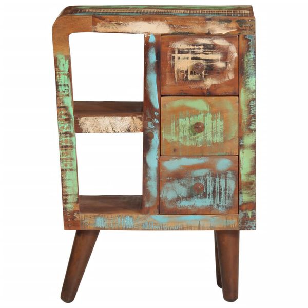 vidaXL Szafka, 55x30x80 cm, lite drewno z odzysku