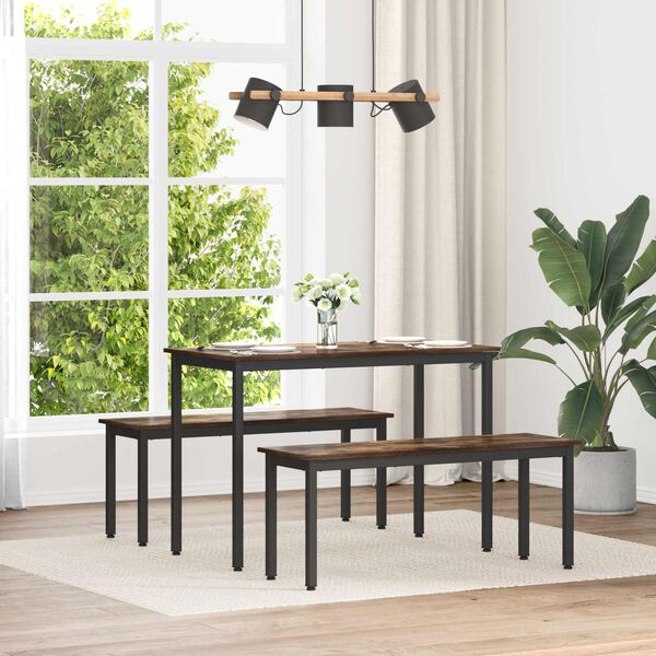 vidaXL ławka Dąb dymny 110 x 35 x 45 cm Materiał drewnopochodny