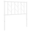 vidaXL Metalowe wymienne wezgłowie, białe, 80 cm