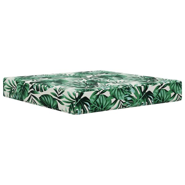 vidaXL Poduszka do sofy na zewnątrz 3 pcs Wz&oacute;r liścia Poliester