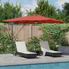 vidaXL Parasol Roma Czerwony 286 x 285 x 270 cm Aluminium i Poliester