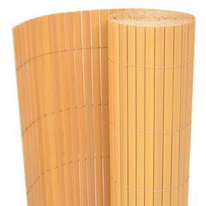 vidaXL Dwustronne ogrodzenie ogrodowe, PVC, 90x300 cm, ż&oacute;łte