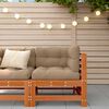 vidaXL Sofa narożna do ogrodu Lite drewno sosnowe Woskowy Brąz