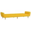 vidaXL 2-osobowa kanapa z podn&oacute;żkiem, ż&oacute;łta, tapicerowana tkaniną