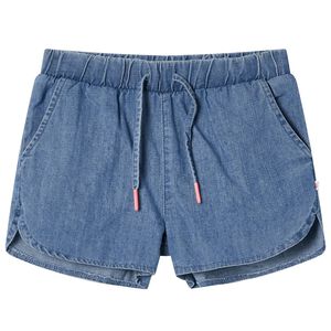Szorty dziecięce, niebieski denim, 140