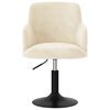vidaXL Obrotowe krzesła stołowe, 2 szt., kremowe, aksamitne