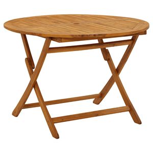 vidaXL Składany st&oacute;ł ogrodowy, 110 cm, lite drewno akacjowe