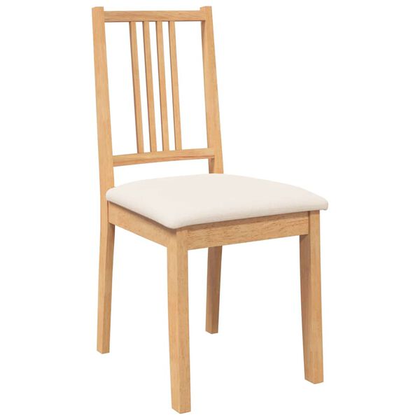 vidaXL Krzesła do jadalni z poduszkami 2 szt. drewno lite guma