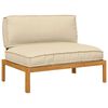 vidaXL Zestaw Sof Gładki Beżowy 120 x 92 x 69 cm Lite Drewno Akacji