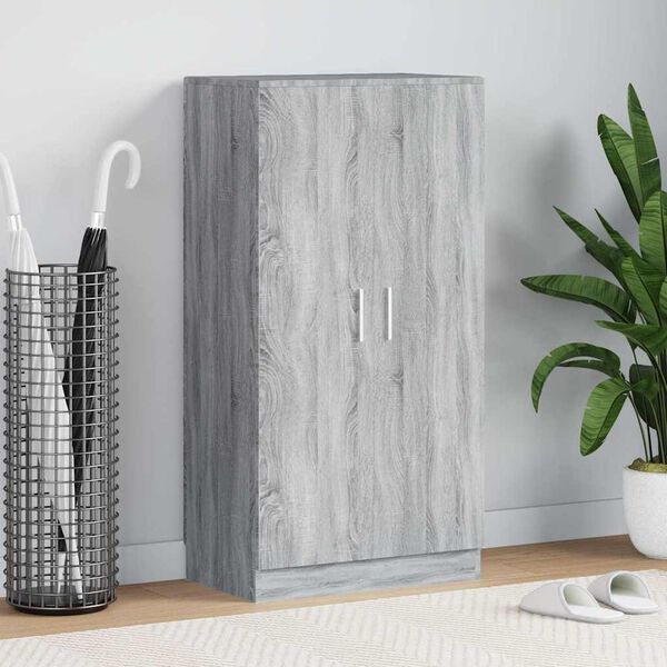vidaXL Szafka na buty, szary dąb sonoma, 55x35x108 cm